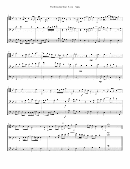 Who Looks May Leap For Trombone Or Low Brass Trio Page 2