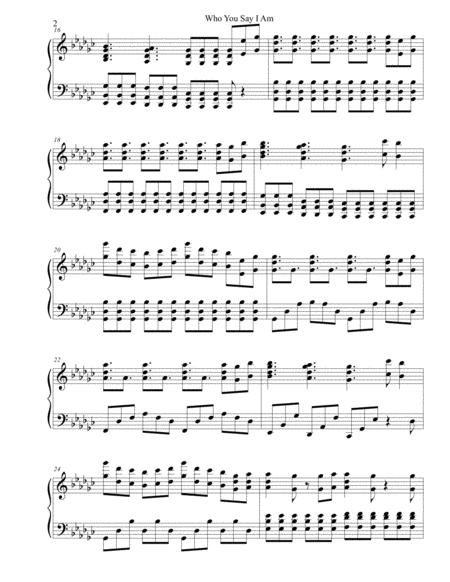 Who You Say I Am Hillsong Worship Sheet Music Advanced Page 2