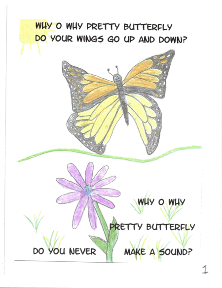Why O Why Pretty Butterfly Book With Sheet Music Page 2