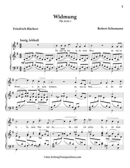 Widmung Op 25 No 1 In 3 Medium Keys G F Sharp F Major Page 2