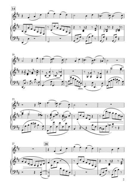 Wie Melodien Zieht Es Mir It Moves Like A Melody Op 105 1 In D Major For Oboe Piano Page 2