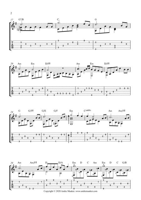 Wiegenlied Lullaby Brahms Different Kind Of Solo Guitar Arrangement Page 2