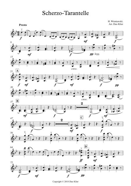 Wieniawski Scherzo Tarantelle 2nd Violin Accompaniment Page 2