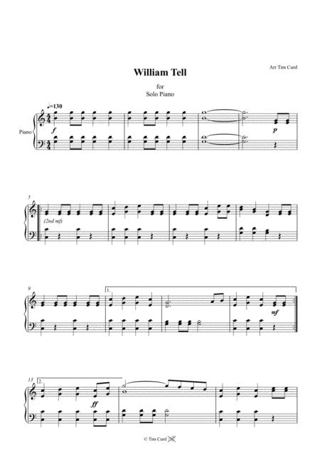 William Tell For Solo Piano Page 2