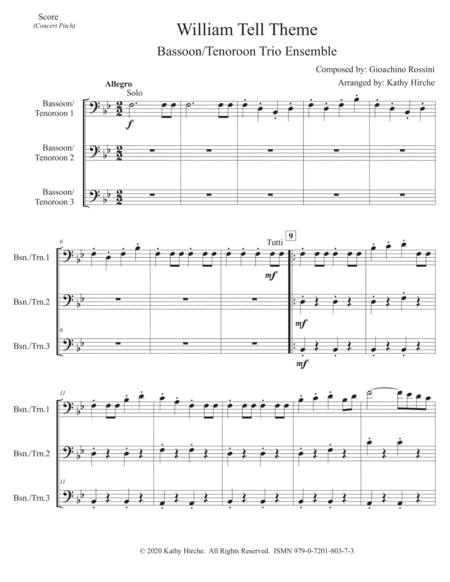 William Tell Theme Bassoon Tenoroon Trio Ensemble Page 2