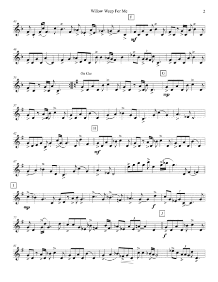 Willow Weep For Me Bass Flute Page 2