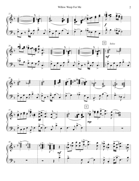 Willow Weep For Me Electric Piano Page 2