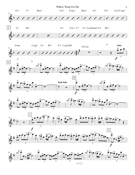 Willow Weep For Me Flute 1 Page 2