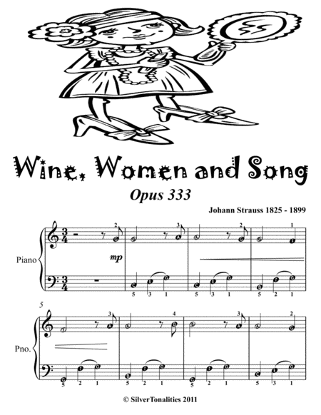 Wine Women And Song Opus 333 Easiest Piano Sheet Music Tadpole Edition Page 2