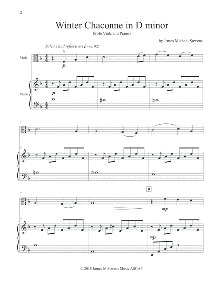 Winter Chaconne In D Minor Viola Piano Page 2