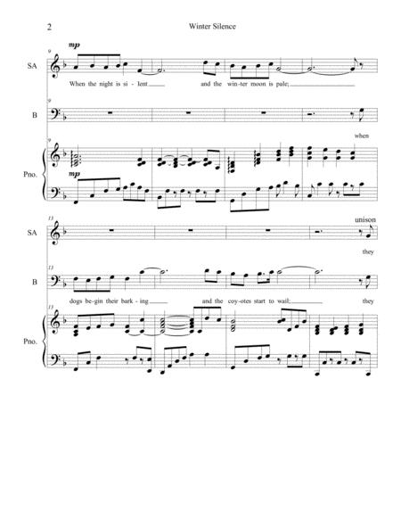 Winter Silence Sab Choral Page 2