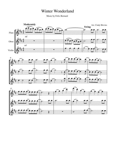 Winter Wonderland Flute Oboe And Violin Trio Page 2