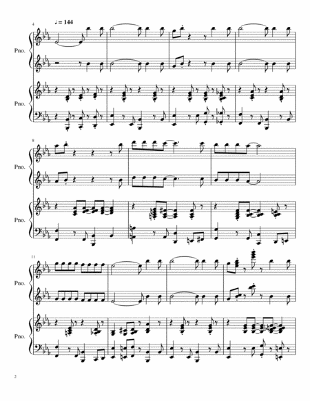 Winter Wonderland For Piano 4 Hands Page 2