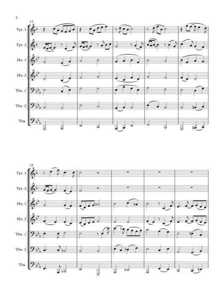 Wintry Night For Brass Ensemble Page 2