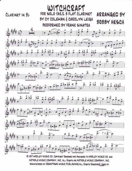 Witchcraft For Solo Jazz B Flat Clarinet Page 2