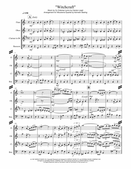 Witchcraft For Woodwind Quartet Page 2