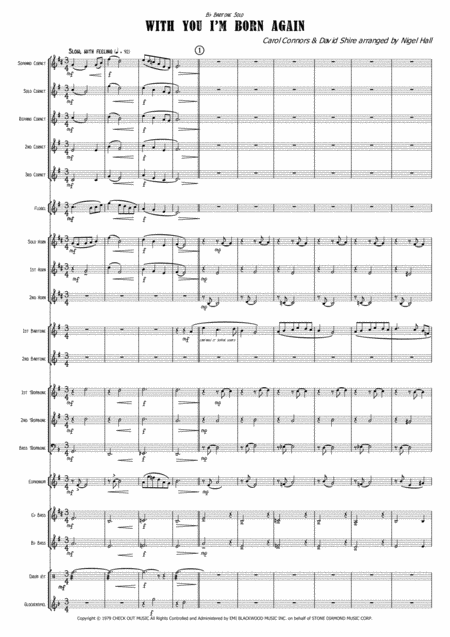 With You I M Born Again Bb Baritone Solo Brass Band Page 2