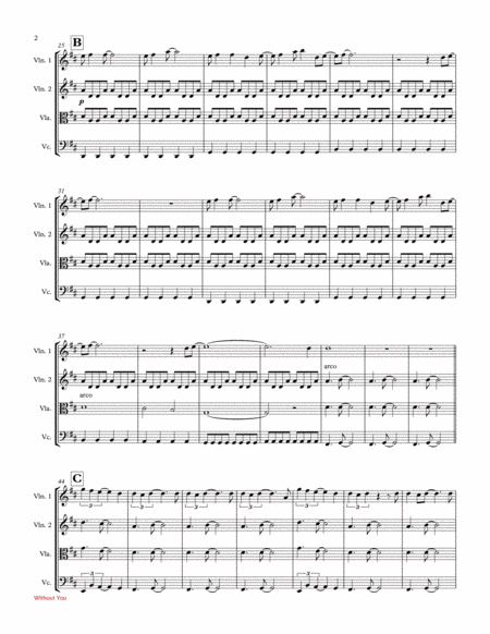 Without You By David Guetta Ft Usher String Quartet Page 2