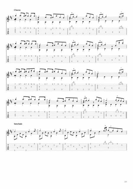 Wolves Fingerstyle Guitar Page 2