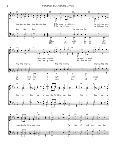 Wonderful Christmastime Choral Pricing Page 2