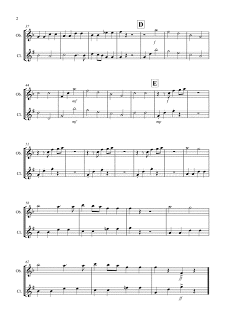 Wonderful Christmastime For Oboe And Clarinet Duet Page 2