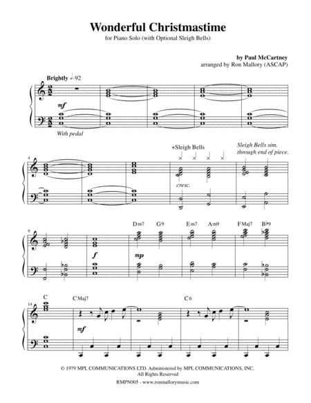 Wonderful Christmastime Piano Solo Page 2