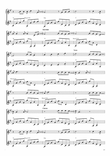 Wonderful Tonight Duet Guitar Score Page 2