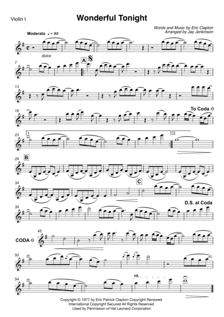 Wonderful Tonight For String Quartet Page 2