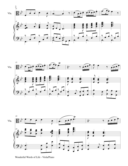 Wonderful Words Of Life Duet Viola And Piano Score And Parts Page 2