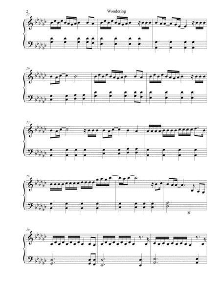 Wondering High School Musical Sheet Music Easy Piano Page 2