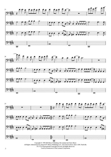 Wonderwall Cello Quartet Page 2