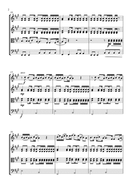 Wonderwall String Quartet Score And Parts Page 2