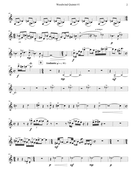 Woodwind Quintet 1 Clarinet In Bb Page 2