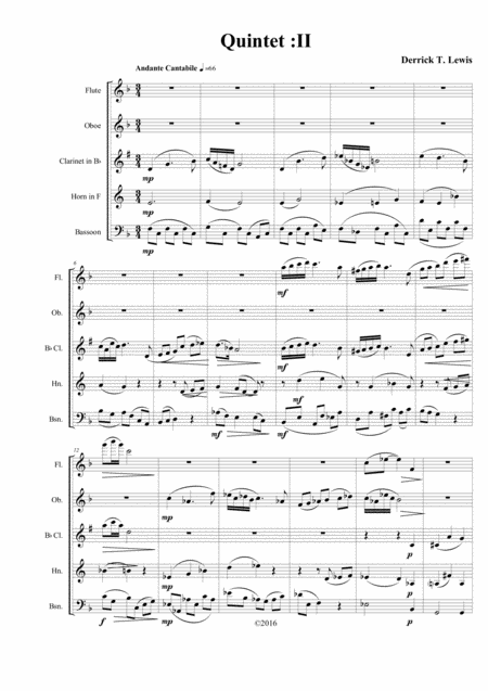 Woodwind Quintet Second Mvt Andante Page 2