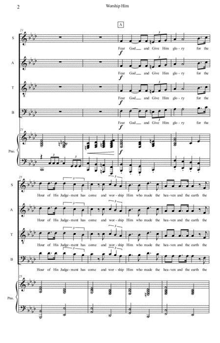 Worship Him Choral Part Page 2