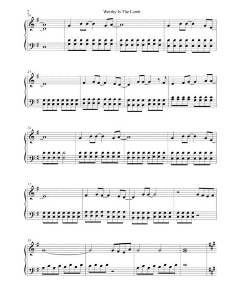 Worthy Is The Lamb Hillsong Sheet Music Easy Page 2