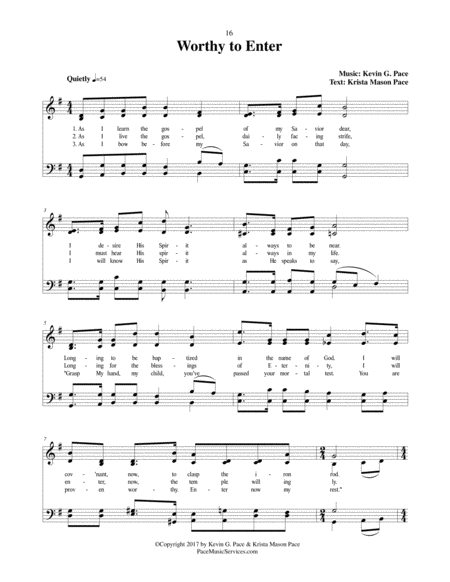 Worthy To Enter An Original Hymn Page 2