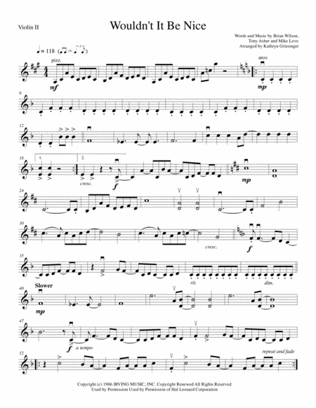 Wouldnt It Be Nice String Quartet Page 2