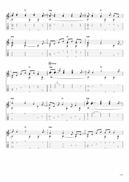 Wrapped Around Your Finger The Police For Solo Fingerstyle Guitar Page 2