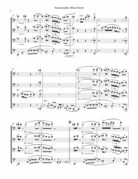 Xenomorphic Blues For 4 Trombones Quartet Page 2