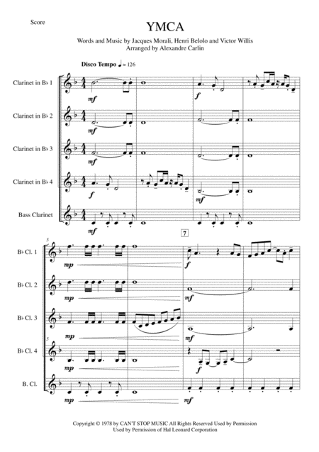 Y M C A Clarinet Quintet Or Ensemble Page 2