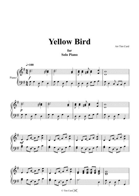 Yellow Bird For Piano Page 2