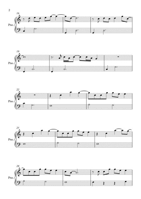 Yellow C Major By Coldplay Easy Piano Page 2