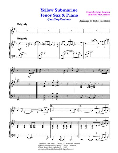 Yellow Submarine For Tenor Sax And Piano Video Page 2