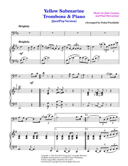 Yellow Submarine For Trombone And Piano Video Page 2