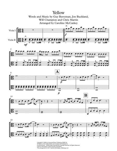 Yellow Viola Duet Page 2