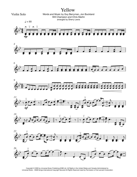 Yellow Violin Solo For Solo Violin Page 2