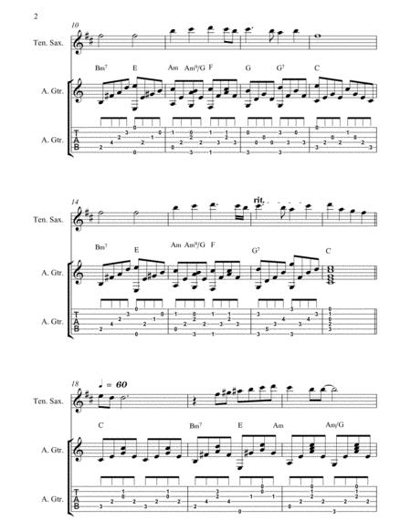 Yesterday For Tenor Saxophone And Guitar Early Intermediate Page 2