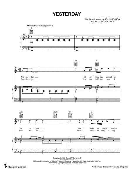 Yesterday Soprano Saxophone Page 2