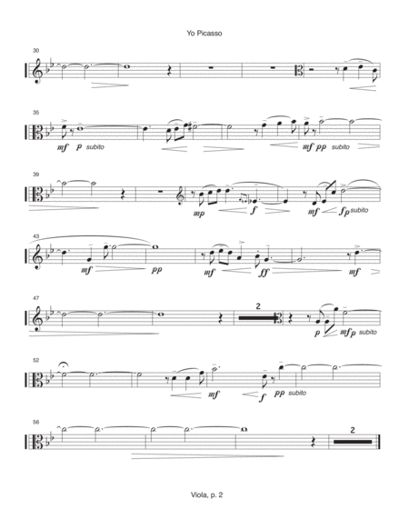 Yo Picasso 1997 Viola Part Page 2